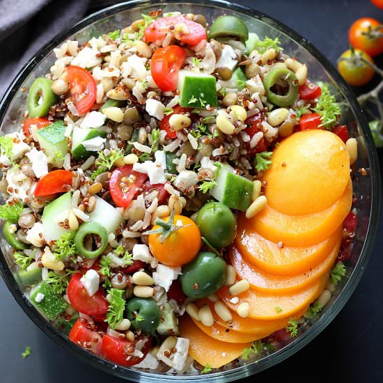 Mediterranean Lentil Quinoa Salad