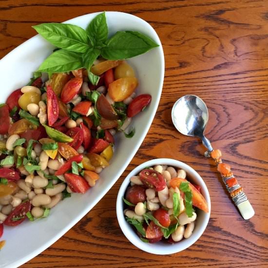 White Bean Tomato Basil Salad