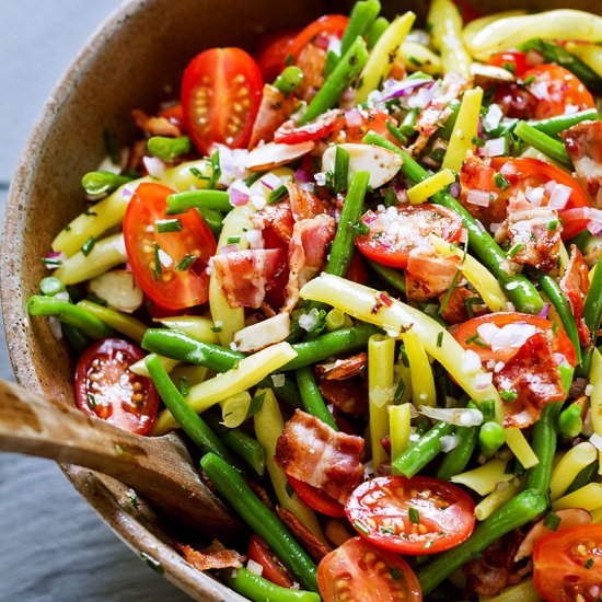 Bean Salad with Bacon & Tomato