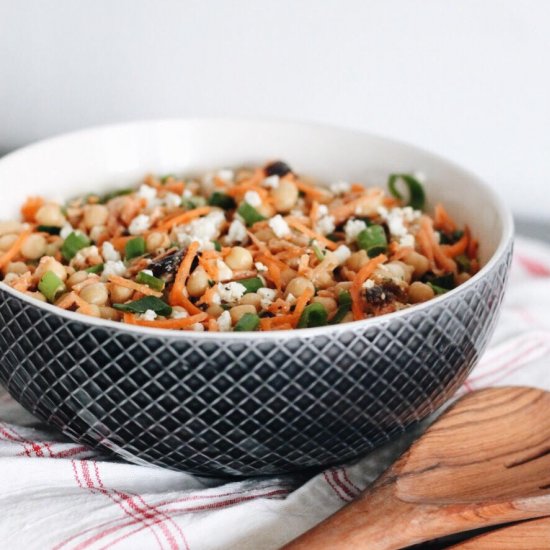 Chickpea Salad with Carrots & Feta