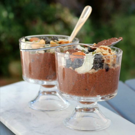 Paleo Chia Chocolate Pudding Cups