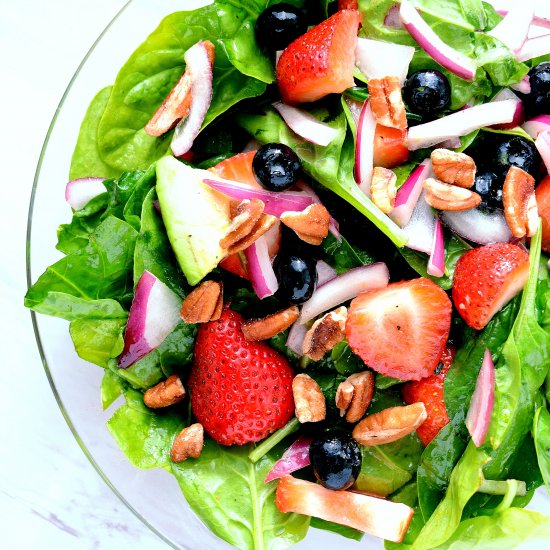 Strawberry Avocado Spinach Salad