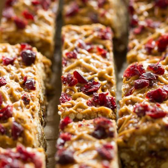 Peanut Butter & Jelly Pretzel Bars