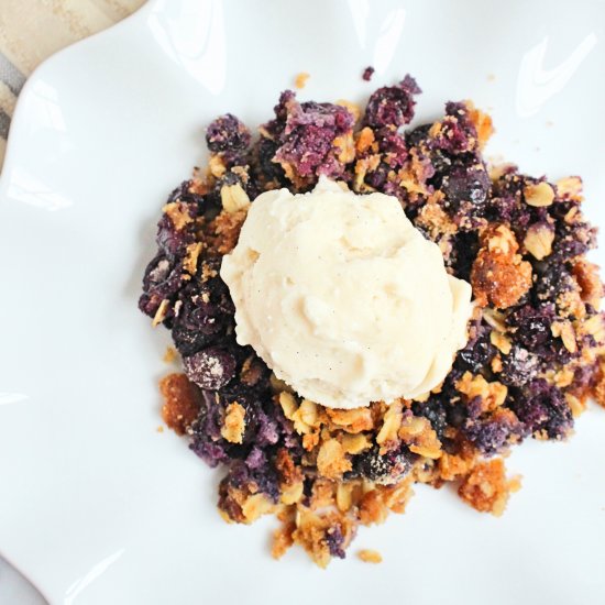 Easy Gluten Free Blueberry Crisp