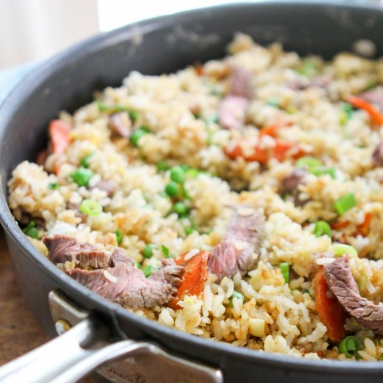 Garlic Beef Fried Rice