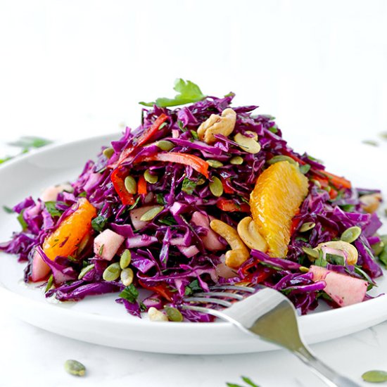 Detox Red Cabbage Slaw