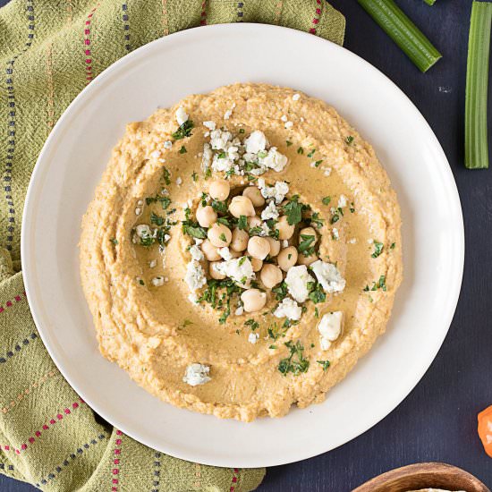 Fiery Buffalo-Blue Cheese Hummus