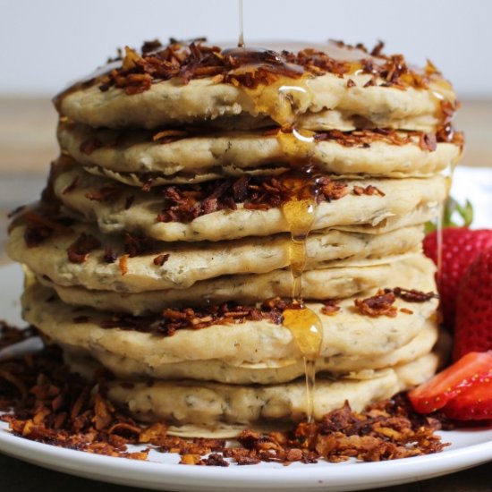 Coconut Bacon Vegan Pancakes