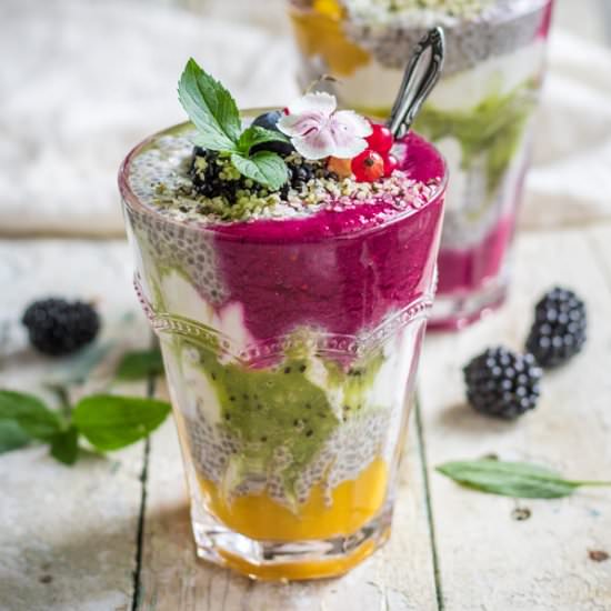 Layered Chia Pudding Parfait