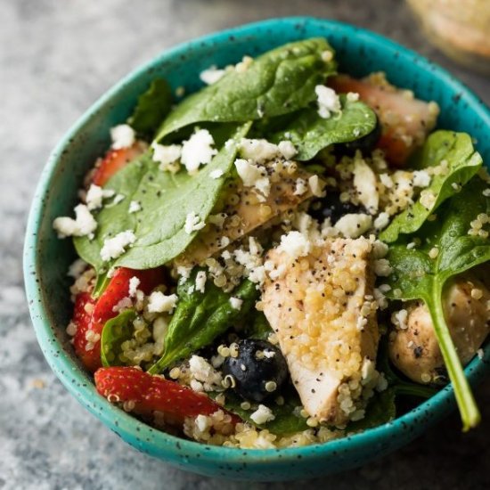 Strawberry Spinach Quinoa Salad