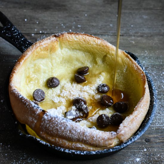 Chocolate Chip Dutch Baby Pancake