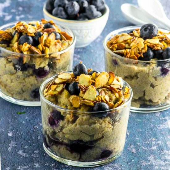 Blueberry Muffin Protein Grits