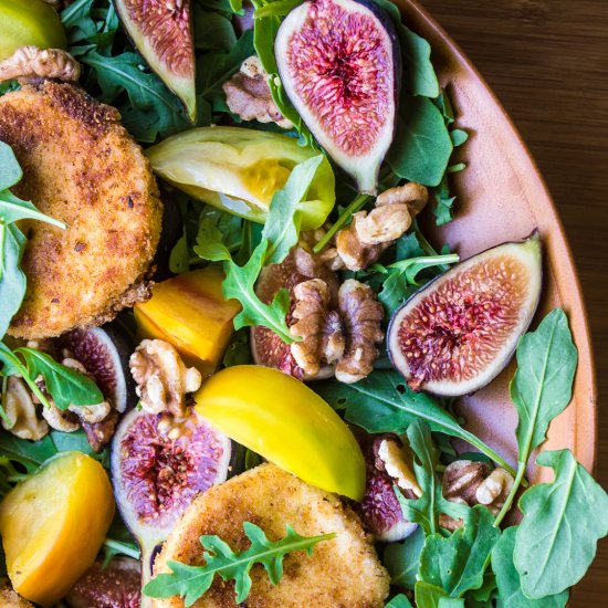 Fig and Fried Goat Cheese Salad