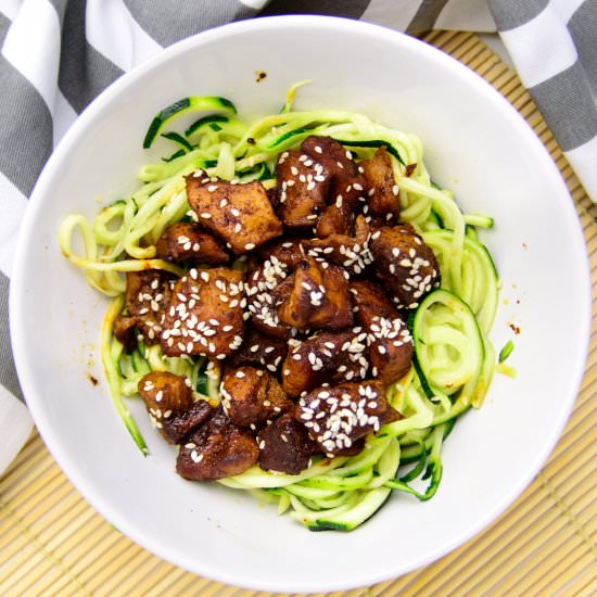 Sriracha Chicken with Zoodles