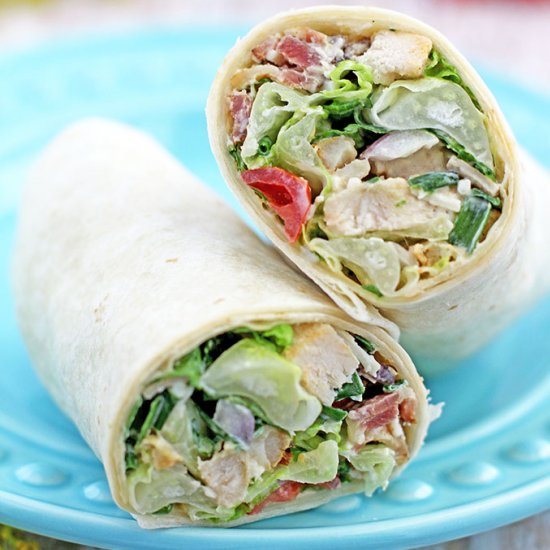 BLT Caesar Salad Tortilla Wraps