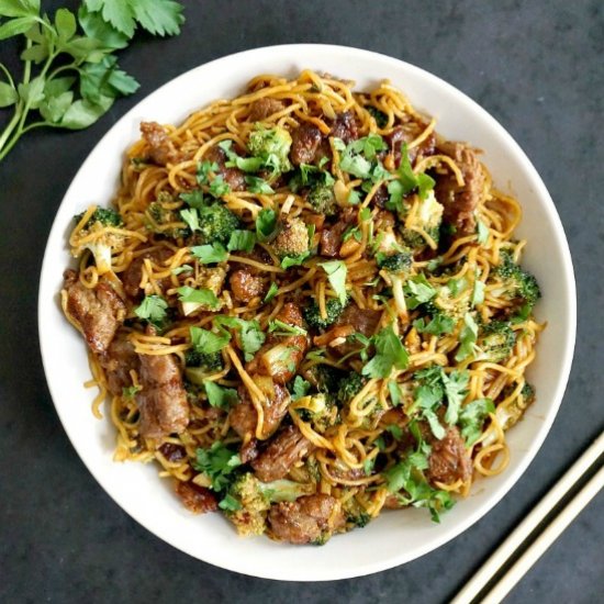 Beef and Broccoli Noodle Stir Fry