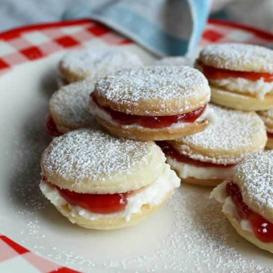 Lemon Strawberry Sandwich Cookies