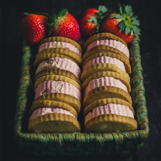 Strawberry Ice Cream Sandwiches