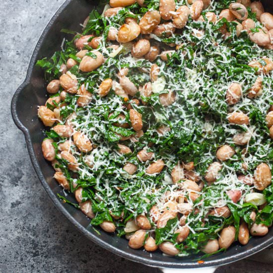 Garlicky Bean and Kale Salad