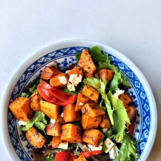 Sweet Potato Goat Cheese Salad