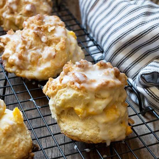 Peach Crisp Buttermilk Biscuits