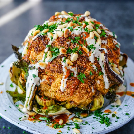 Whole-Roasted Spiced Cauliflower