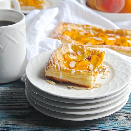 Peach Puff Pastry Tarts