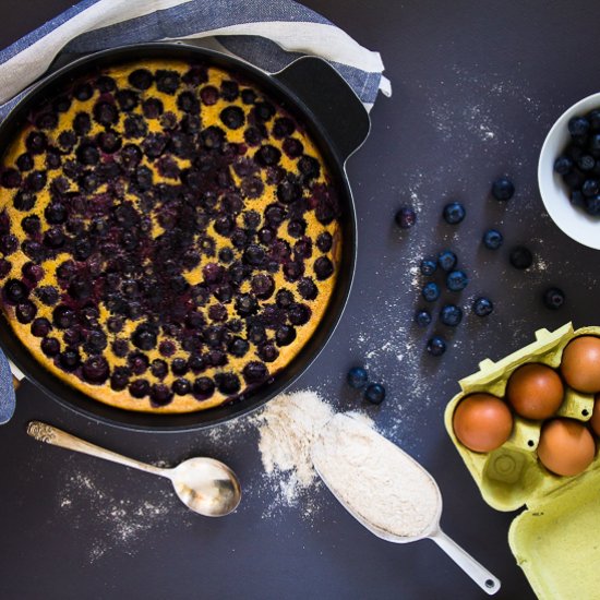 Lemon Blueberry Clafoutis