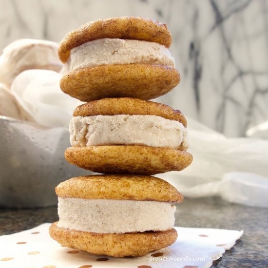 Snickerdoodle Ice Cream Sandwiches