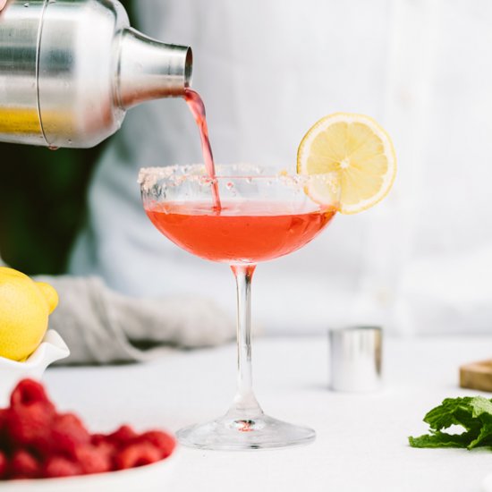 Raspberry Lemon Drop Martini