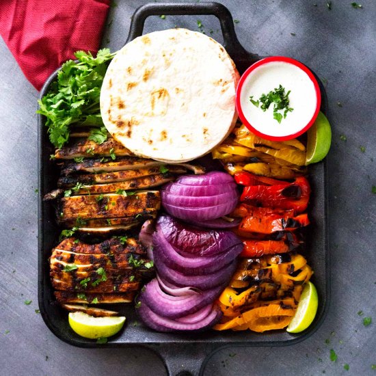 Epic 20 Min Grilled Chicken Fajitas