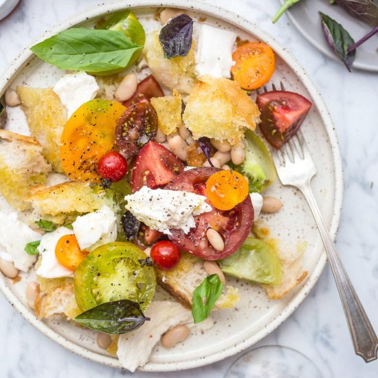 White Bean Caprese Panzanella