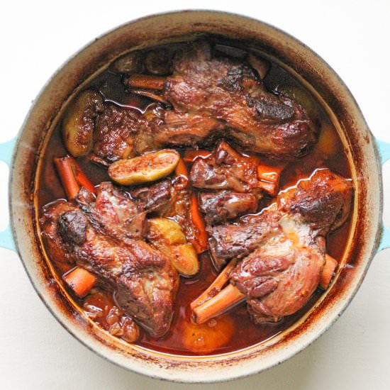 Pomegranate Fig Lamb Shanks