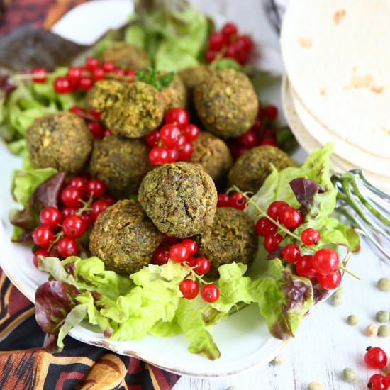 Baked Green Pea Falafel – Vegan, GF