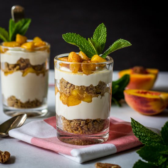 Peach Praline Cheesecake Parfaits