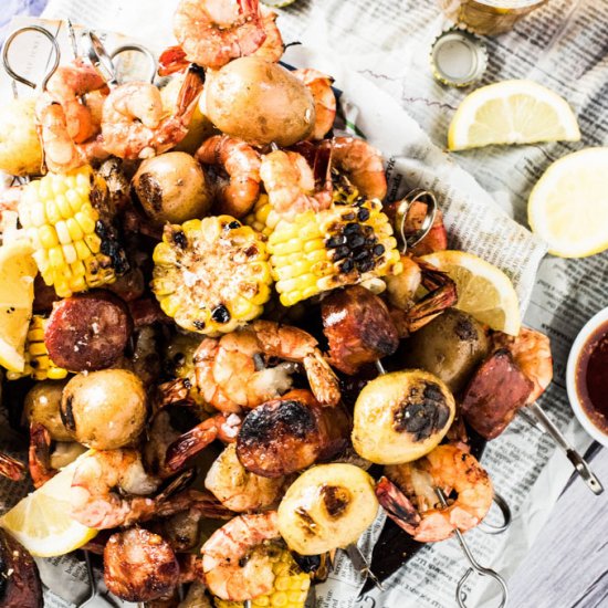 Cajun Shrimp Boil Skewers