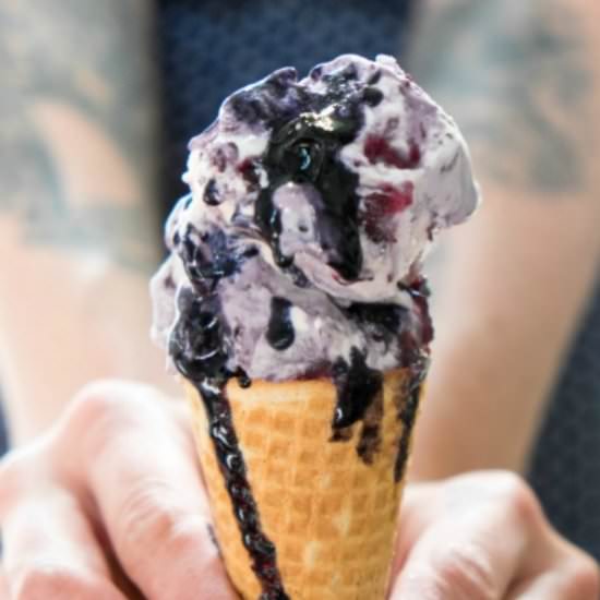 Blueberry Blintz Ice Cream