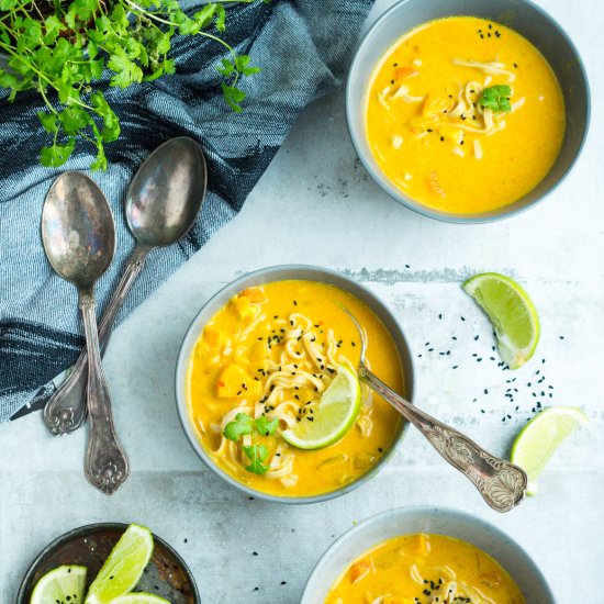 Vegan coconut lime soup