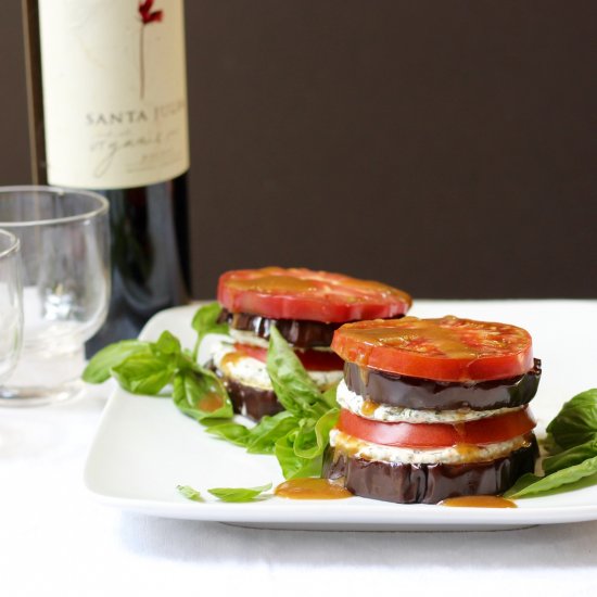 Tomato Eggplant Stacks