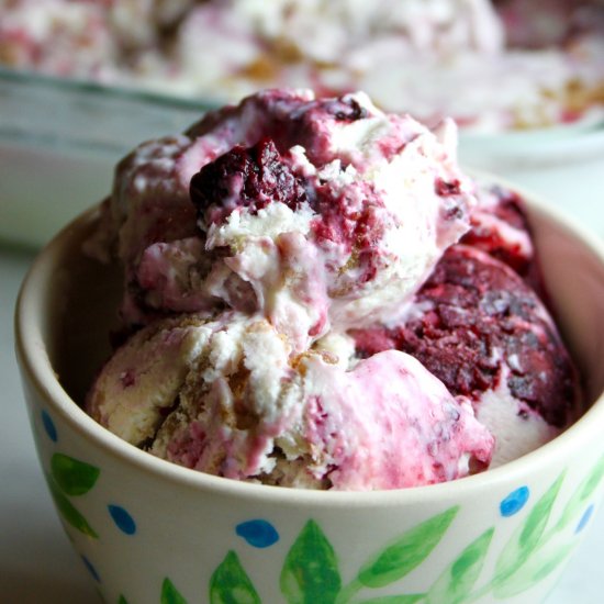 Lemon Buttermilk Blackberry Ice Cream