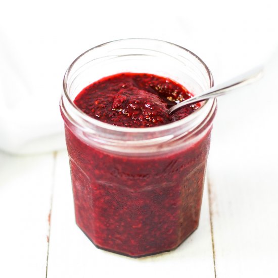 Raspberry Chia Jam {Vegan}