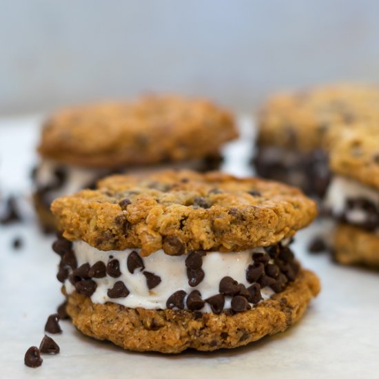 Oatmeal Chocolate Chip Ice Cream Cookies