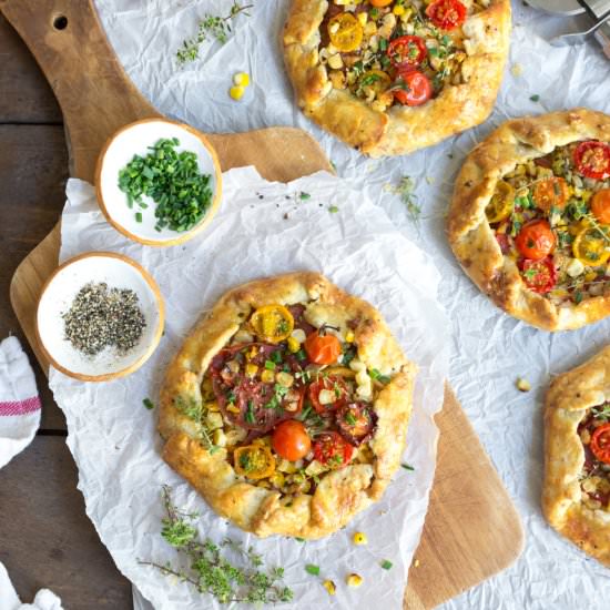 Tomato & Grilled Corn Galettes