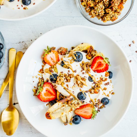 Vegan Banana Split Breakfast