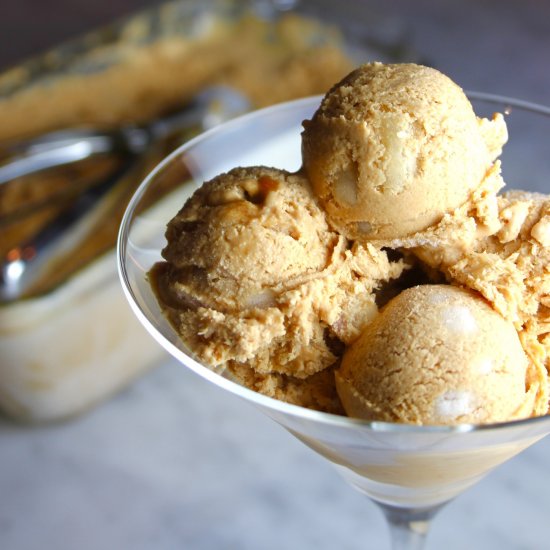 Dulce de Leche Nectarine Ice Cream