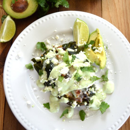 Chorizo Stuffed Poblano Peppers