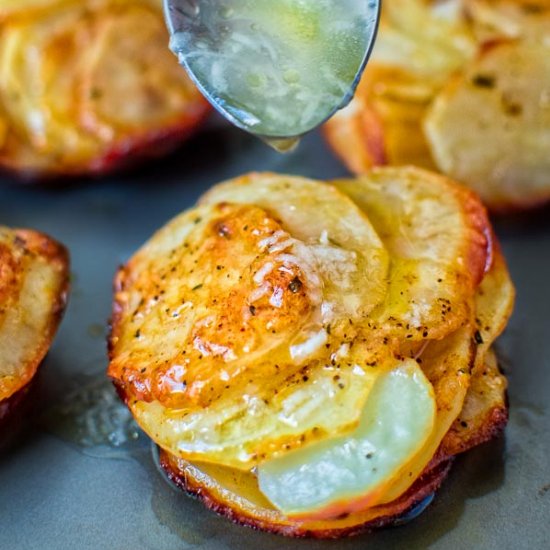 Parmesan Potato Stacks