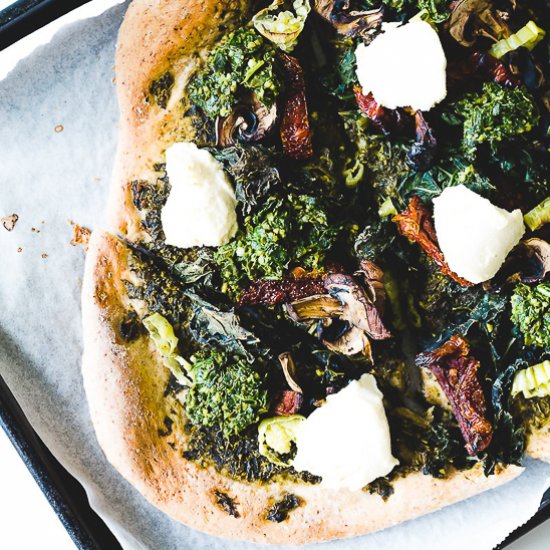 Kale Pesto Pizza