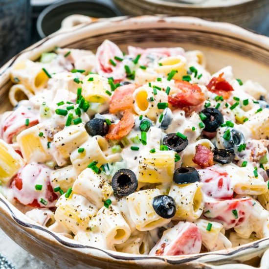 Chicken Ranch Pasta Salad