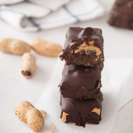 Chocolate Covered PB Brownies